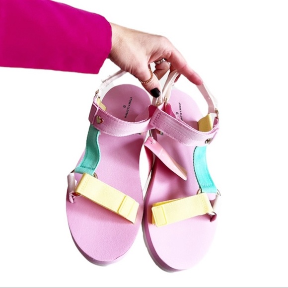 STONEY CLOVER LANE x Target Sport Sandals Light Pink/Light Green/Light Yellow 8 - Picture 5 of 5